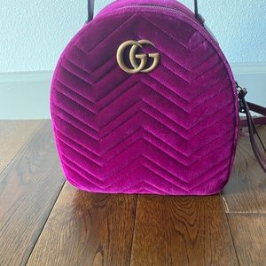 Gucci Gg Marmont Backpack Matelasse Velvet small